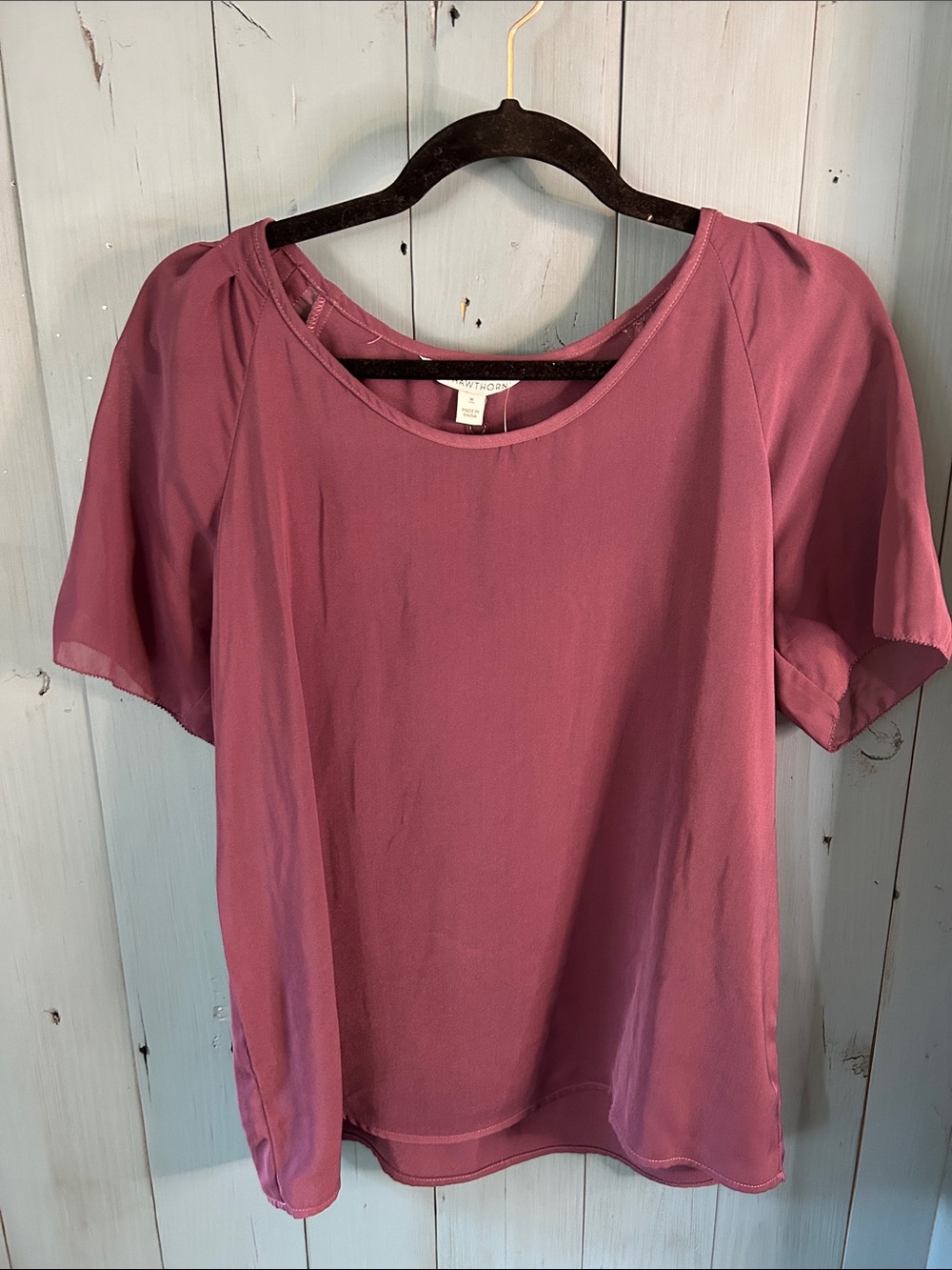 41 Hawthorn Blouse Purple Short Sleeve Lightweight | Women’s Size Medium - New